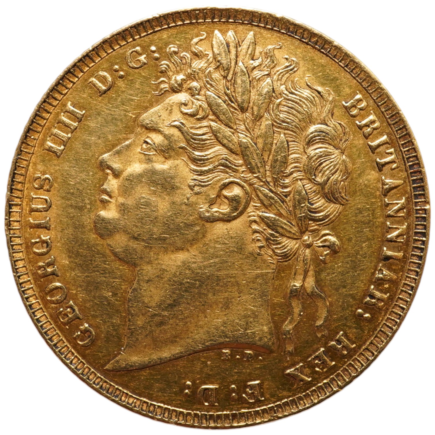 British gold coins, George IV, gold sovereign 1821, S.3800, near EF